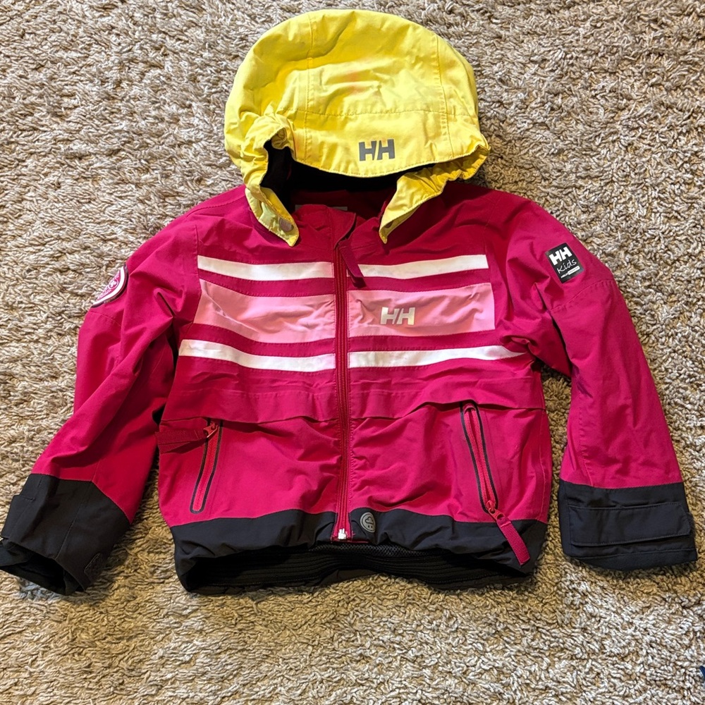 Helly Hansen Pink and Yellow Kids' Jacket size 1